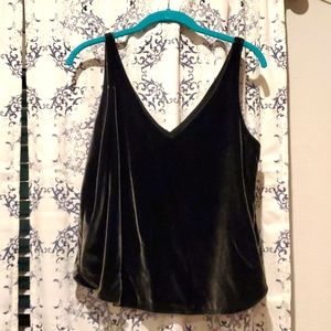 charcoal velour loft tank